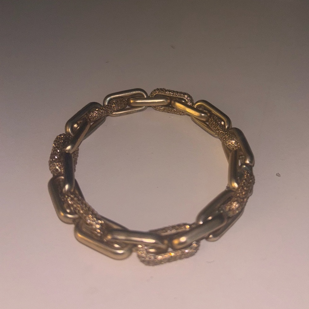 LOFT Gold Textured Chain Bracelet